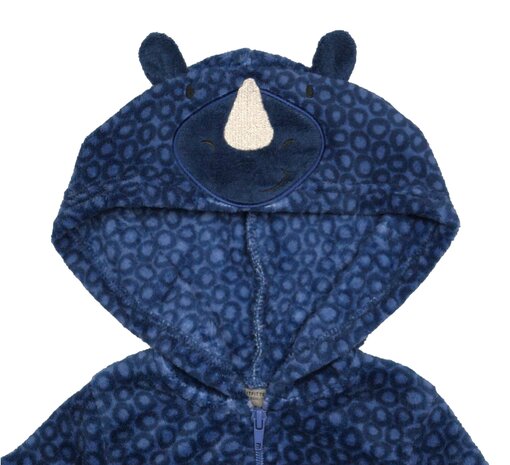 Jongens fleece onesie Art. 293725 met capuchon Navy