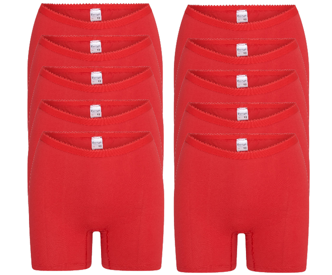 10-Pack dames boxershorts Softly Rood