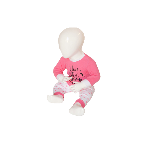 Baby pyjama Beeren &quot;To the Moon&quot; Roze