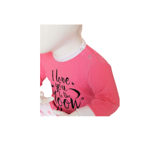 Baby pyjama Beeren &quot;To the Moon&quot; Roze