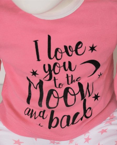 Baby pyjama Beeren &quot;To the Moon&quot; Roze