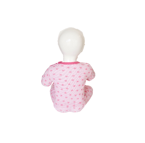 Baby Pyjama M3000 Stripe/Star Roze