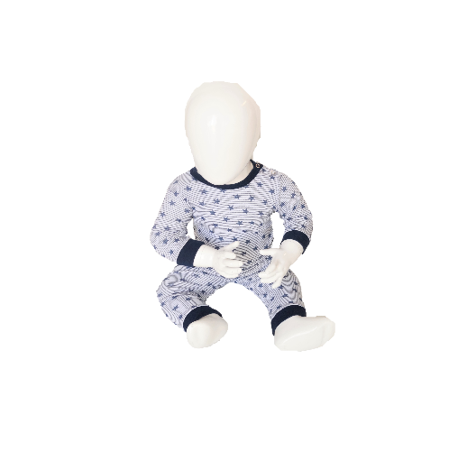 Baby Pyjama M3000 Stripe/Star Marine