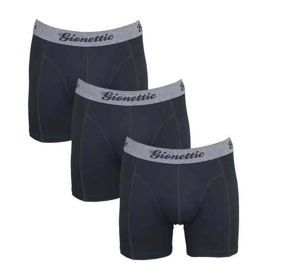 3-Pack Gionettic Bamboe Heren boxershorts Zwart