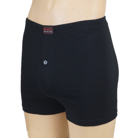 Basic 3-Pack Wijdvallende heren boxershorts Zwart