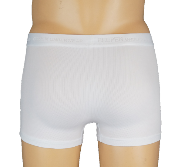 3-Pack + 1 GRATIS Heren Boxershort Rib Beeren Young Wit