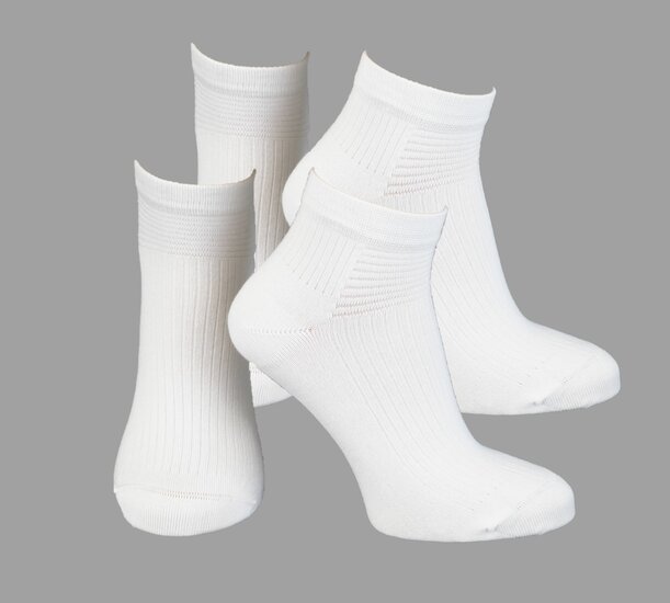 2-Paar Naadloze Bamboe Bikersocks 