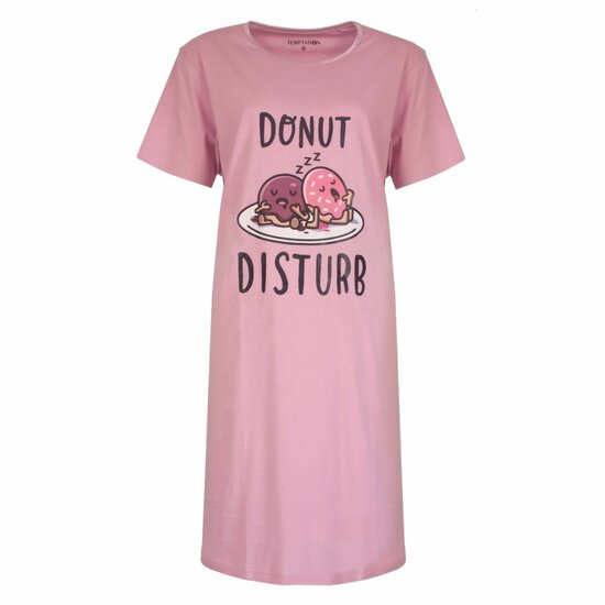 Dames Big Shirt met print &#039;&#039;Donut disturb&#039;&#039;