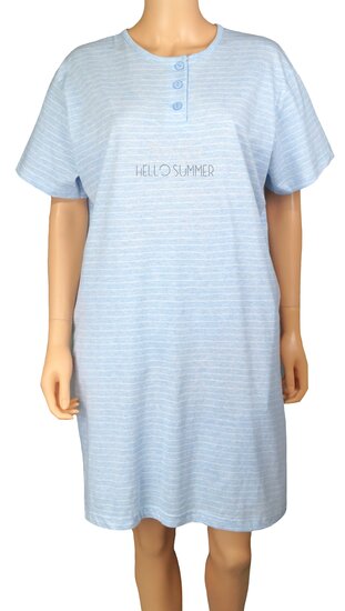 Dames Big Shirt Blue Melee