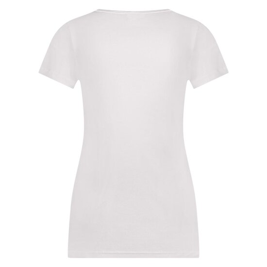 Dames  Beeren T-shirt met O-hals en korte mouw M3000 Wit