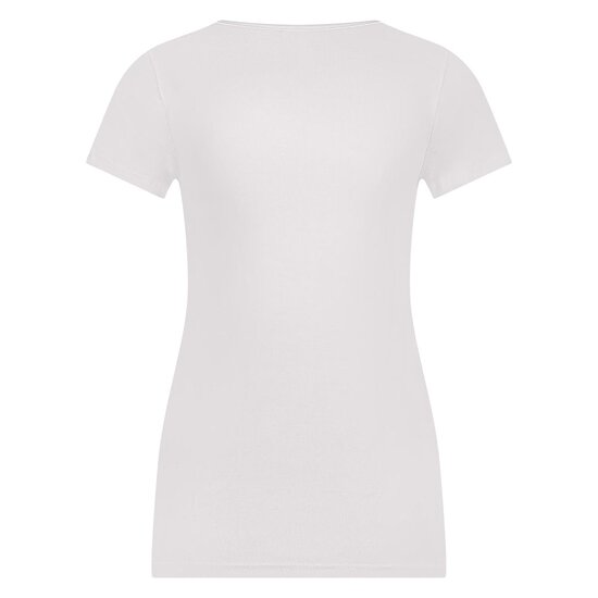 Dames   Beeren T-shirt met  V-hals en korte mouw M3000 Wit