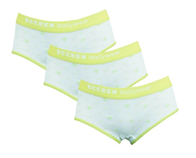 3-Pack meisjes slips Love Lime