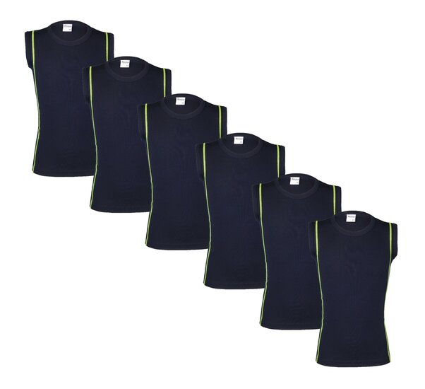 6-Pack Jongens mouwloze shirts Beeren Young Ricardo Groen