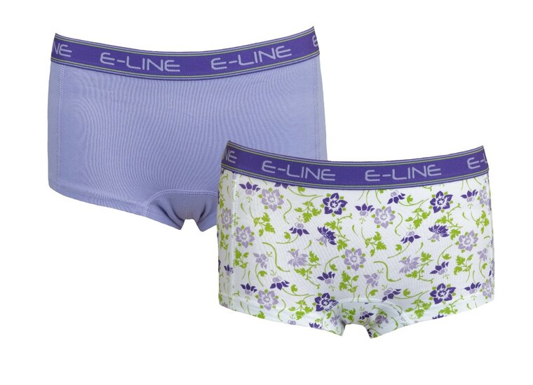 2-pack E-Line dames boxershort Paars/Bloem 