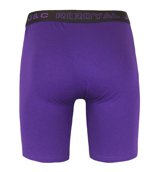 2-pack HERENBOXERSHORT MET LANGE PIJPEN - Paars