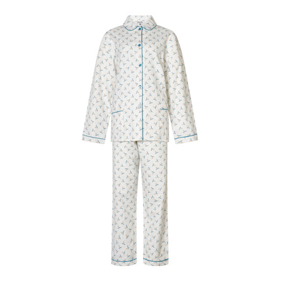 Cocodream Dames Flanel Pyjama met print  - Wit