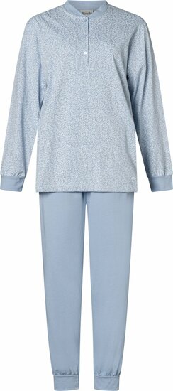 Dames katoenen pyjama met lange mouw - Blue