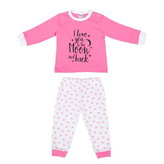 Baby pyjama Beeren &quot;To the Moon&quot; Roze