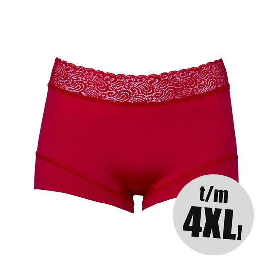 RJ Pure Color Lace dames short Donkerrood