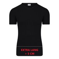 Extra lang heren T-shirt met V-hals M3000 Zwart