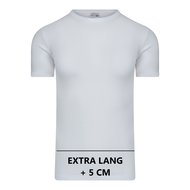 Extra lang heren T-shirt met O-Hals M3000 Wit