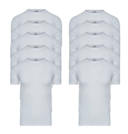 10-Pack Heren T-shirts met ronde hals en K.M. M3000 Wit 