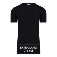 10-pack Extra lange heren T-shirts met O-Hals M3000 Zwart