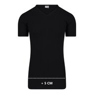 10-Pack Extra lange heren T-shirts met V-hals M3000 Zwart