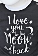 Baby pyjama Beeren &quot;To the Moon&quot; Zwart