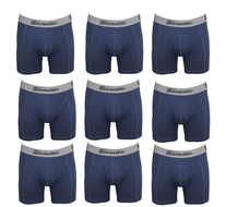 9-Pack Gionettic Bamboe Heren boxershorts Marine