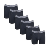 6-Pack Gionettic Bamboe Heren boxershorts Zwart