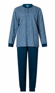 Dames jersey pyjama met lange mouw Navy