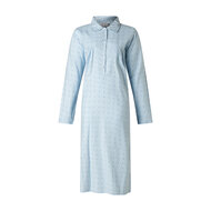 Dames nachthemd Flanel lunatex met knoopsluiting Blue