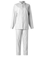 Cocodream Dames Flanel Pyjama met print Stipjes - Wit