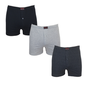 Basic 3-Pack Heren boxershorts Grijs 