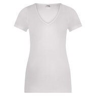 Dames   Beeren T-shirt met  V-hals en korte mouw M3000 Wit