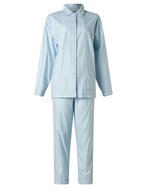 Dames Flanel Pyjama met print Strikje - Blue