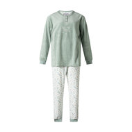 Dames velours pyjama met print Dennentak - Groen