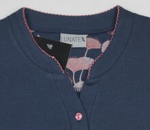 Dames pyjama interlock met print Navy 