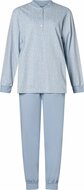 Dames katoenen pyjama met lange mouw - Blue