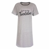 Dames Big Shirt met print &quot;Ik ga naar bed ....Toedeloe&quot;