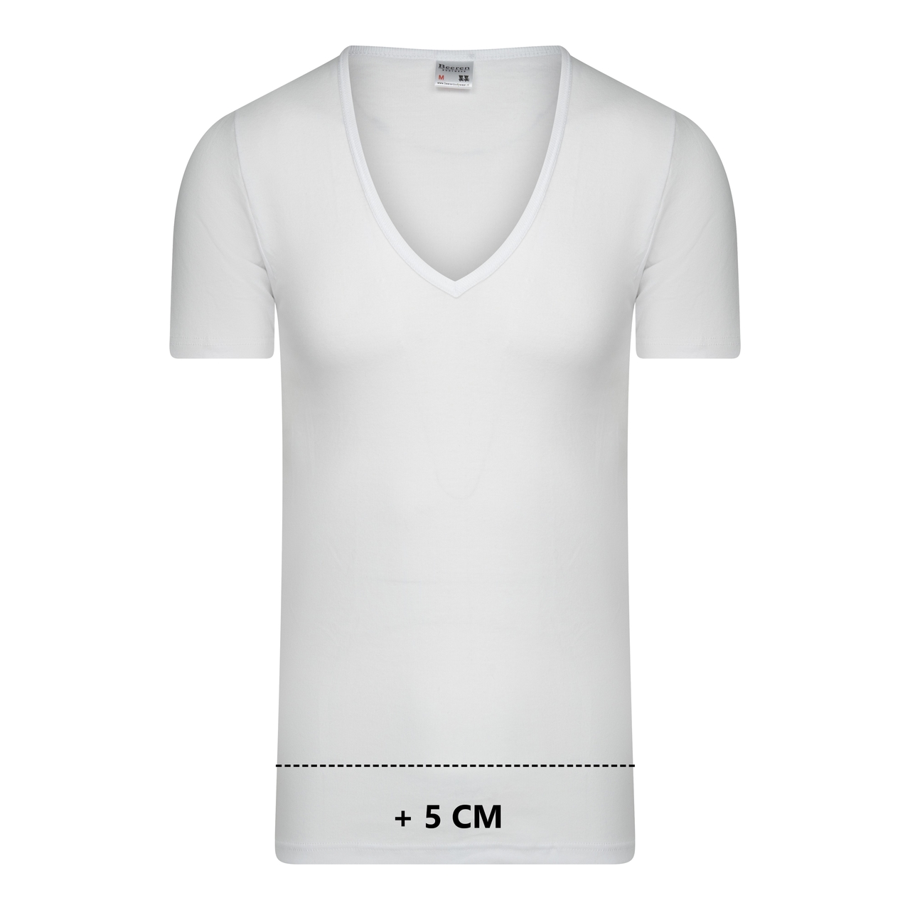 klimaat Iets mond Voordeelverpakking-Heren T-shirts extra lang met diepe V-hals Beeren M3000  wit - Beerenondergoed.nl